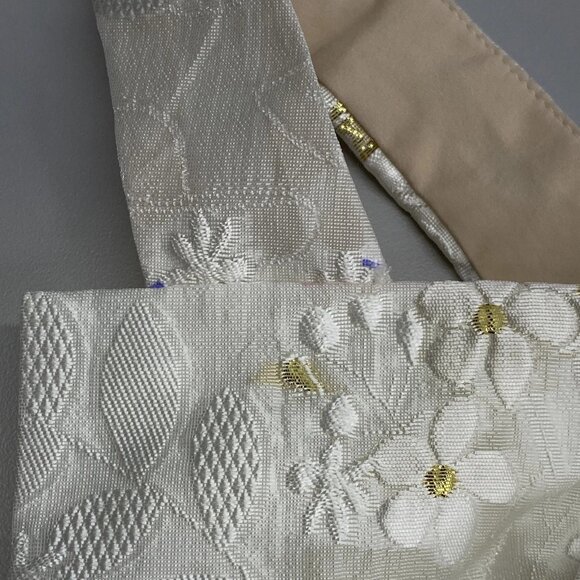 Elliatt Women's Octavia Jacquard Mini Dress – Size S – Ivory/Gold with Large Bow - Picture 2 of 11